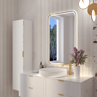 Downtown Gris Gloss Ceramic Wall Tile 25x5cm