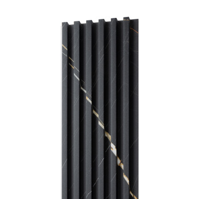 18mm Slat Wall Panel Black Marble 290x17cm