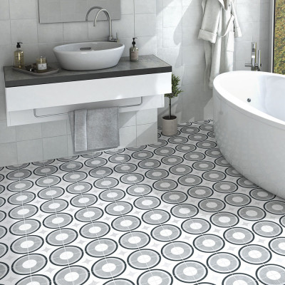 Decor Civic Pattern Matt Porcelain Floor Tile 20x20cm