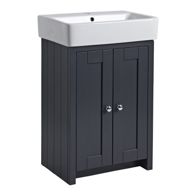 Lansdown Floor Standing Vanity Unit - Matt Dark Grey 575mm