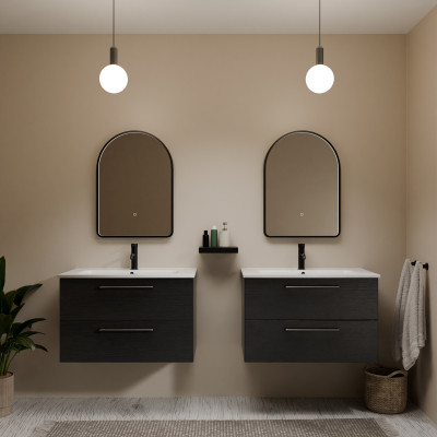 Arched Mirrors Arched Mirror - Matt Black 500mm