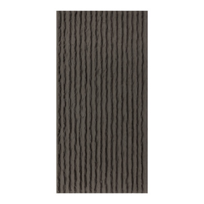 PU Stone Wall Panel Ribbed Surface Grey 120x60cm