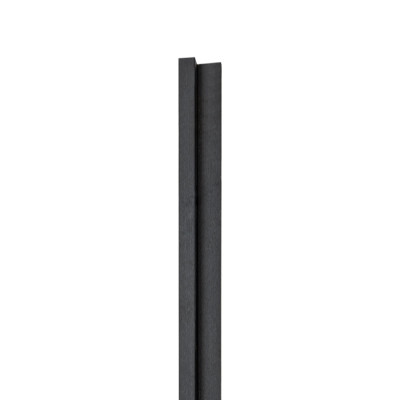 18mm Slat Wall Panel Black End Piece A 290x3cm
