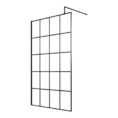 Sorento Wetroom Panel - Black 1200x1950mm