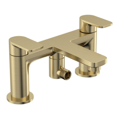 Savour Deck Mounted Bath Shower Mixer - Brushed Brass