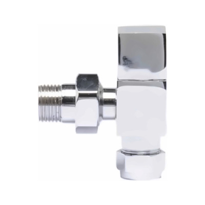 Pure Square Valve Set (Angled) - Chrome