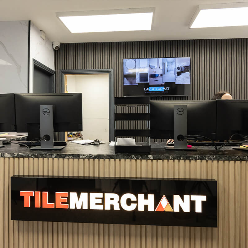 Tile Merchant Click & Collect collection desk Tile Merchant Click & Collect collection desk
