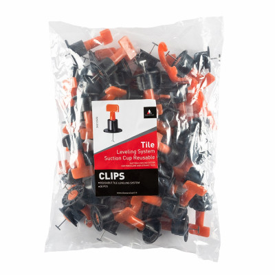 Tile Levelling System Suction Cup Reusable Clips (50pcs)
