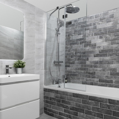 Jerica Brick Slip Grafito Matt Porcelain Tile 28x7.5cm