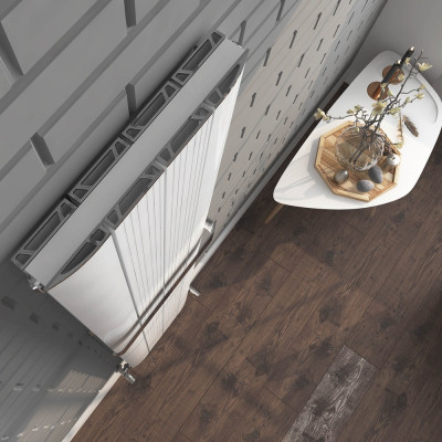 Jupiter Heated Towel Rail (Vertical Designer) - White 1800x375mm