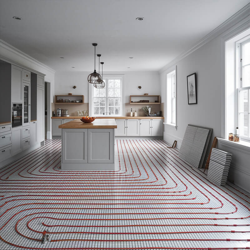 Cosy Irish sitting room with radiant heat tiles