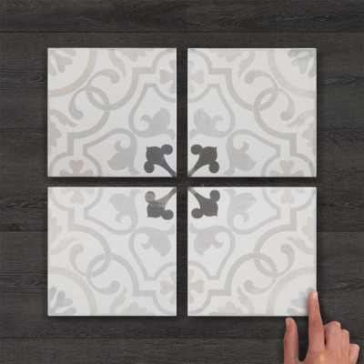 Decor Linked Pattern Matt Porcelain Tile 18.7x18.7cm