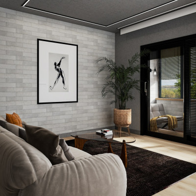 Jerica Brick Slip Blanco Matt Porcelain Tile 28x7.5cm