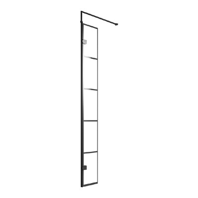 Sorento Wetroom Panel (Deflector) - Black 300x1950mm