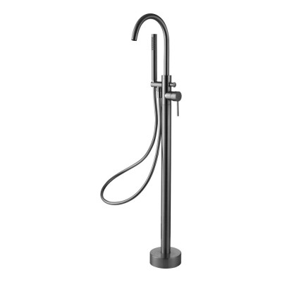 Giro Gunmetal Grey Freestanding Bath Tap With Shower Mixer