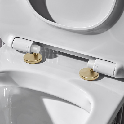 Brushed Brass Seat Cover Caps Variant A