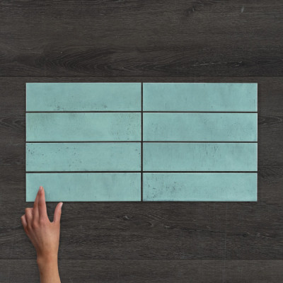 Metro Vibe Aqua Metro Gloss Wall Tile 30x7.5cm