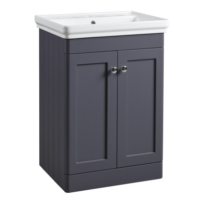 Marston Floor Standing Vanity Unit - Matt Dark Grey 600mm