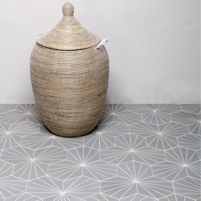 Lilypad Hexagon Gris Matt Porcelain Tile 23x20cm