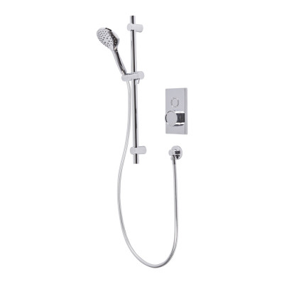 Axiom Single Function Push Button Concealed Shower System with Riser Kit - Chrome