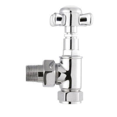 Victorian Chrome Crosshead Angled Radiator Valves