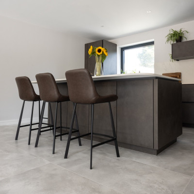 Arkana Light Grey Concrete-Effect Matt Porcelain Tile 120x60cm