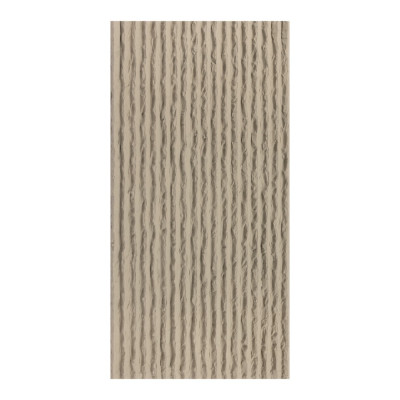 PU Stone Wall Panel Ribbed Surface Taupe 120x60cm