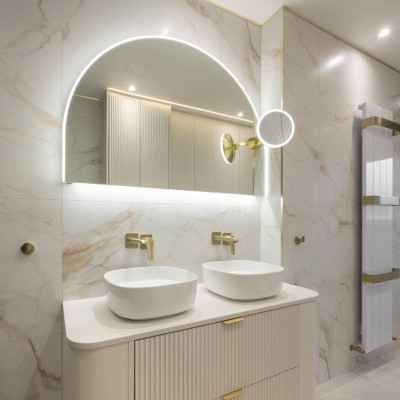 Carrara Golden Marble-Effect Matt Porcelain Tile 120x60cm