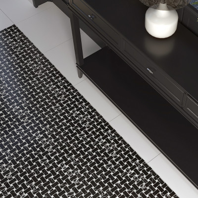 Newport Black Polished Marble Mosaic 30.5x30.5cm