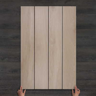 TBEMOTA-20120 Moneo Taupe Wood-Effect Matt Porcelain Tile 120x20cm