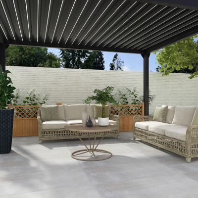 Outdoor Pluto Grey Concrete-Effect Matt Porcelain Tile 120x60cm