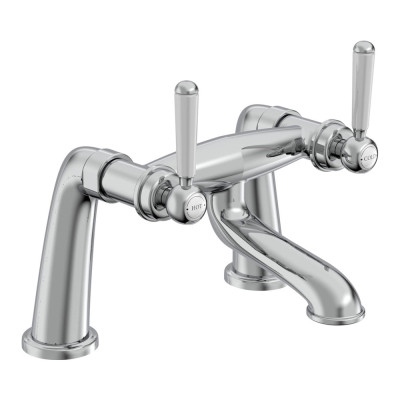 Lansdown Deck Mounted Bath Filler - Chrome
