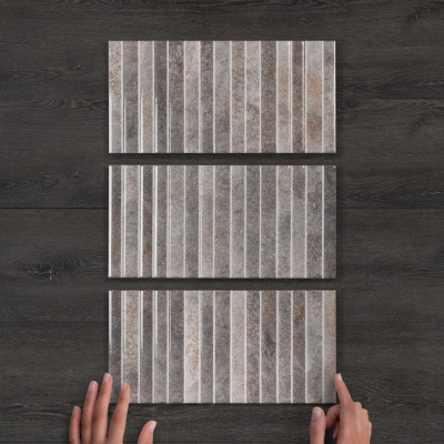 Rubik Greige Décor Gloss Ceramic Tile 30x15cm