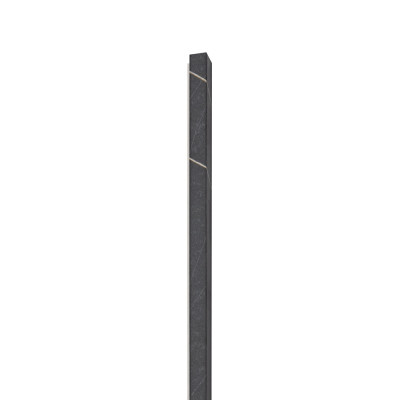 18mm Slat Wall Panel Black Marble End Piece B 290x1.7cm