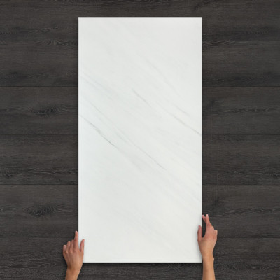 Lasa Grey Marble-Effect Matt Porcelain Tile 120x60cm