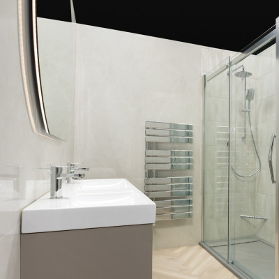 White Symphony Marble-Effect Gloss Porcelain Tile 160x80cm