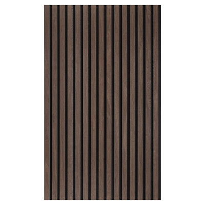 21mm Acoustic Black Felt Wall Panel Wenge 240x60cm