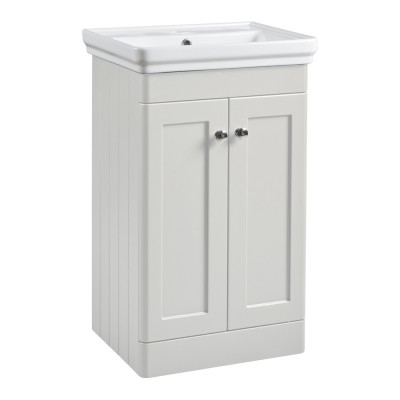 Marston Floor Standing Vanity Unit - Matt Paper White 500mm