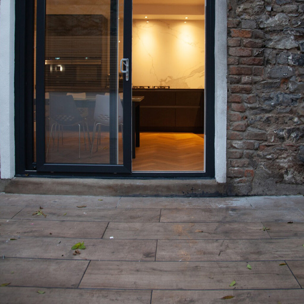 Wood Effect Outdoor Porcelain Tiles installed in Dublin 2, Ireland