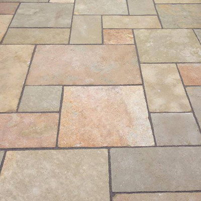 Kota Yellow Limestone Paving Hand-Cut, Calibrated, Natural 60x30x2.2cm