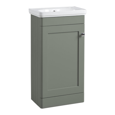 Marston Floor Standing Vanity Unit - Matt Laurel Green 450mm