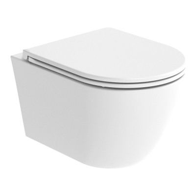 Compass Round Wall Hung WC - White