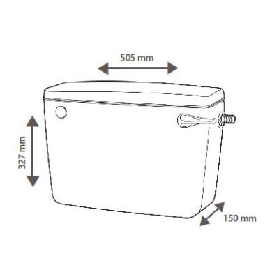 Elan Cistern (Low Level Bido) - White