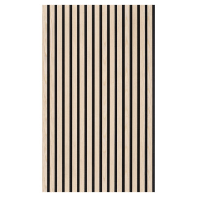 21mm Acoustic Black Felt Wall Panel Mid Oak 240x60cm