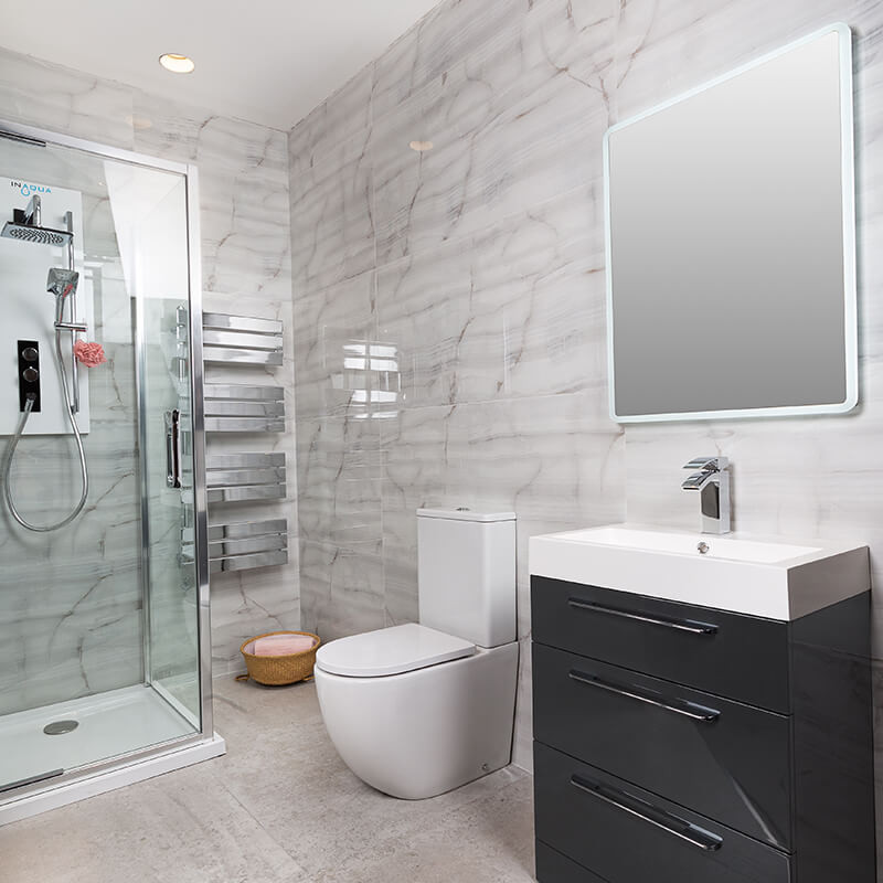 best size tiles for a small bathroom