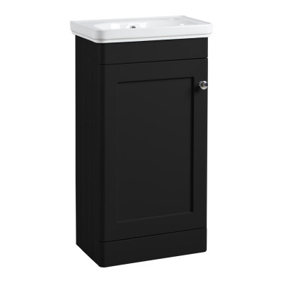 Marston Floor Standing Vanity Unit - Matt Black 450mm