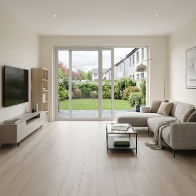 Moneo Blanco Wood-Effect Matt Porcelain Tile 120x20cm