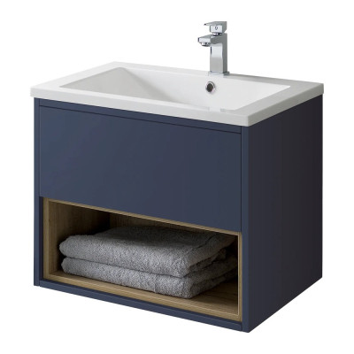 Lucca Wall Hung Vanity Unit - Sapphire Blue 500mm
