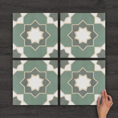 Izmir Olive Pattern Matt Porcelain Tile 33.3x33.3cm