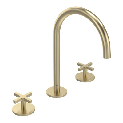 Cohort 3 Hole Bath Filler - Brushed Brass